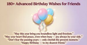 180+ Advanced Birthday Wishes for Friends