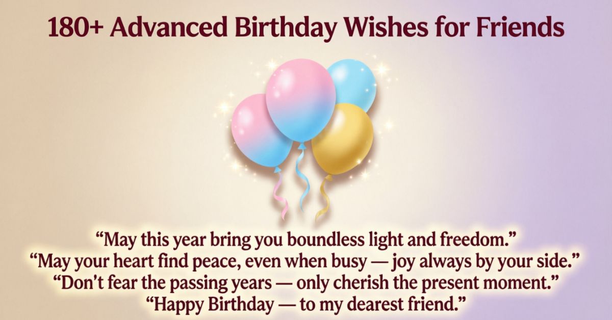 180+ Advanced Birthday Wishes for Friends