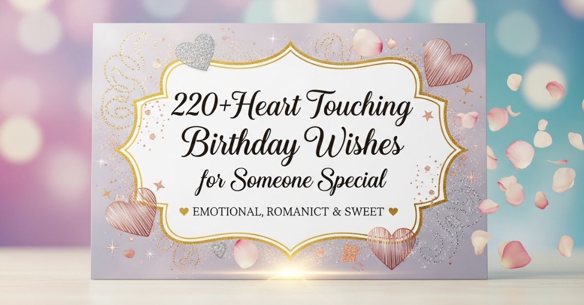 220+ Heart Touching Birthday Wishes for Someone Special: Emotional, Romantic & Sweet